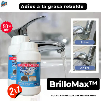 PROMOCION 2X1 BrilloMax™ - Polvo limpiador desengrasante ✨