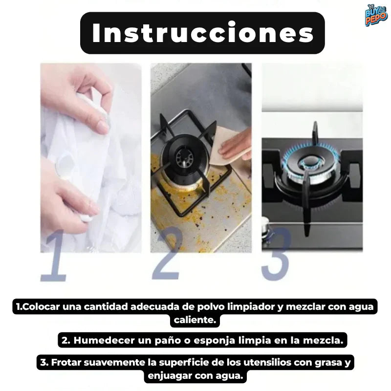 PROMOCION 2X1 BrilloMax™ - Polvo limpiador desengrasante ✨