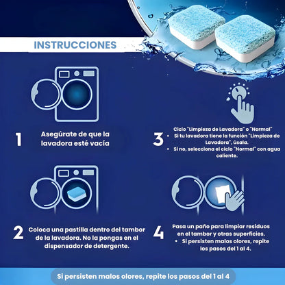 🔥 Pastillas limpiadoras  60 CAPSULAS – Higiene profunda – Lavadora fresca en 1 uso