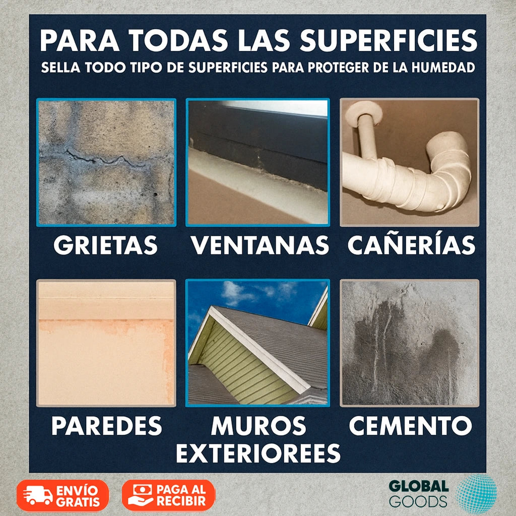 Sellador Tapagoteras 1 Kilo Transparente  1 kg + Brocha🛠️💧