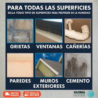 Sellador Tapagoteras 1 Kilo Transparente  1 kg + Brocha🛠️💧