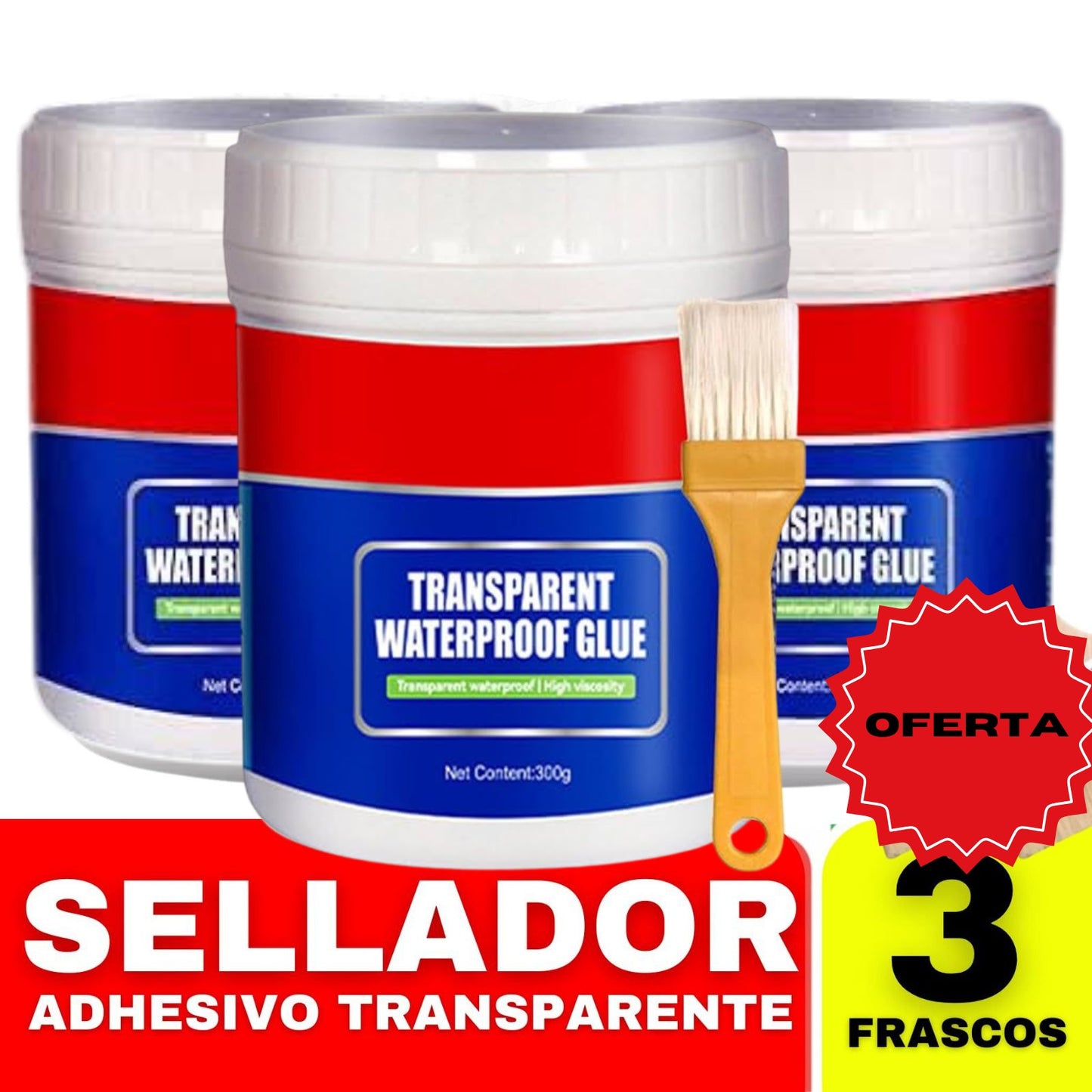 ✨Sellador Adhesivo Promo 3x1 ✨+ Brochas de Regalo🎁