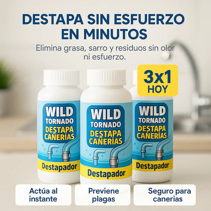 Destapa Cañerías Express 3x1 (110gr c/u) + Envío Gratis✅